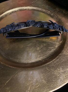 手作花丝防紫外线复古黑太阳镜