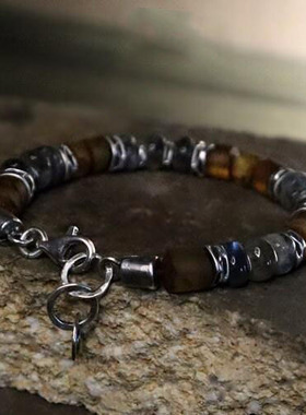 情侣氧化纯银天然琥珀拉长石宝石