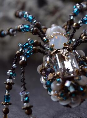 拉脱维亚代购水晶戒指Spider手作