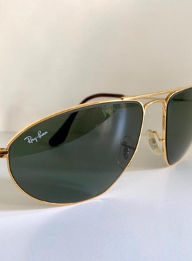 复古飞行员风金色金属绿片太阳镜