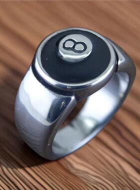 不锈钢日常百搭斯诺克台球戒指