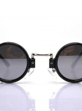 意大利古着蒸汽朋克圆形太阳镜