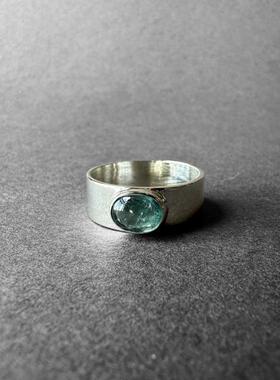 925纯银戒指蓝色帕拉伊巴碧玺