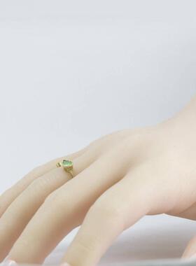 浪漫色彩宝石可调节堆叠戒指