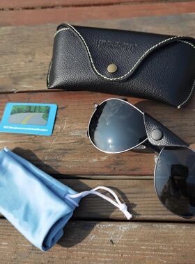 偏光侧翼牛皮防风摩托车太阳眼镜