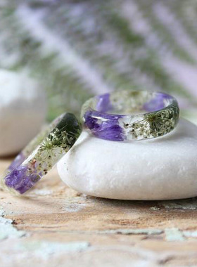 女士白色安妮女王蕾丝花朵戒指