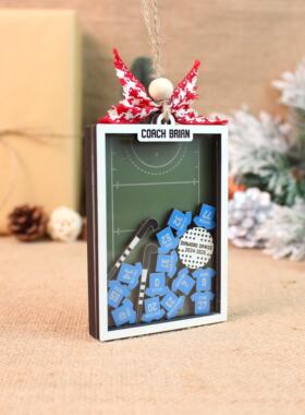 手作定制球员姓名号码冰球摆件