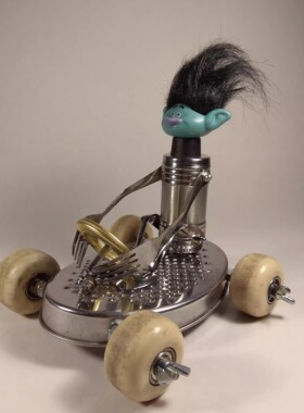 手作复古装饰不锈钢金属组合摆件