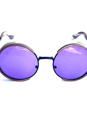 俄罗斯代购复古紫斑马木质中性镜