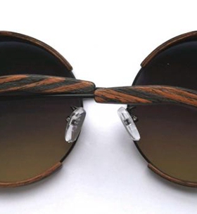 俄罗斯代购黑檀木渐变镜片太阳镜