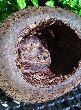 复古西部圆顶蝴蝶结节日帽子手作