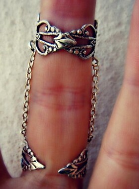 美国代购手作哥特铠甲环掐丝戒指