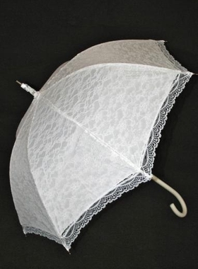 Umbrella英国代购 手作优雅迷人维多利亚婚礼装饰伞白色工艺伞