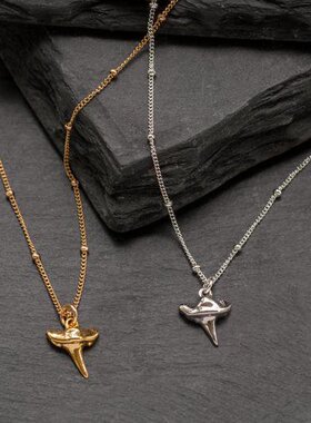 金针叠戴串珠细针分层14K金项链