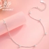 Winnie Wah S925 sterling bạc vòng chân nữ 2019 mới thiết kế hốc mạng màu đỏ gợi cảm phiên bản Hàn Quốc đơn giản - Vòng chân