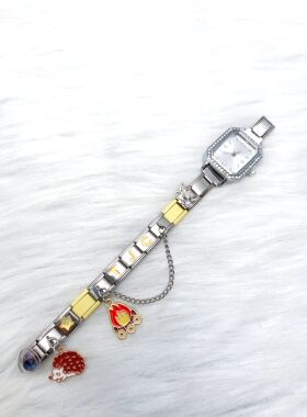 意大利模块手链应援檀健次名字字母转转小头小炭火双吊坠刺猬蝴蝶