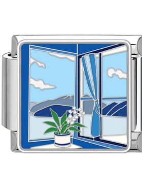 新款不锈钢意大利模块手链DIY海洋月亮天空图案可自由搭配拼接