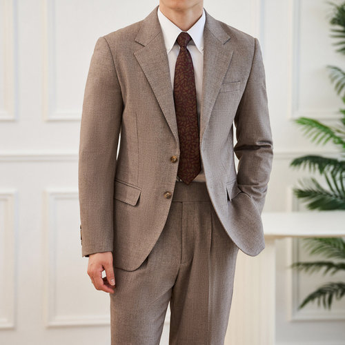 双扣西装结婚礼服新郎西服两件套装男士职业正装商务休闲韩版修身 - 图2