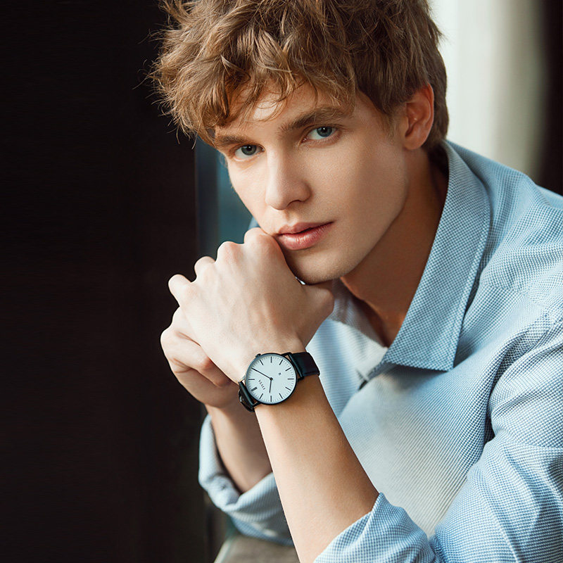 飞亚达one系列手表男皮带石英表男表学生韩版简约时尚潮男士腕表