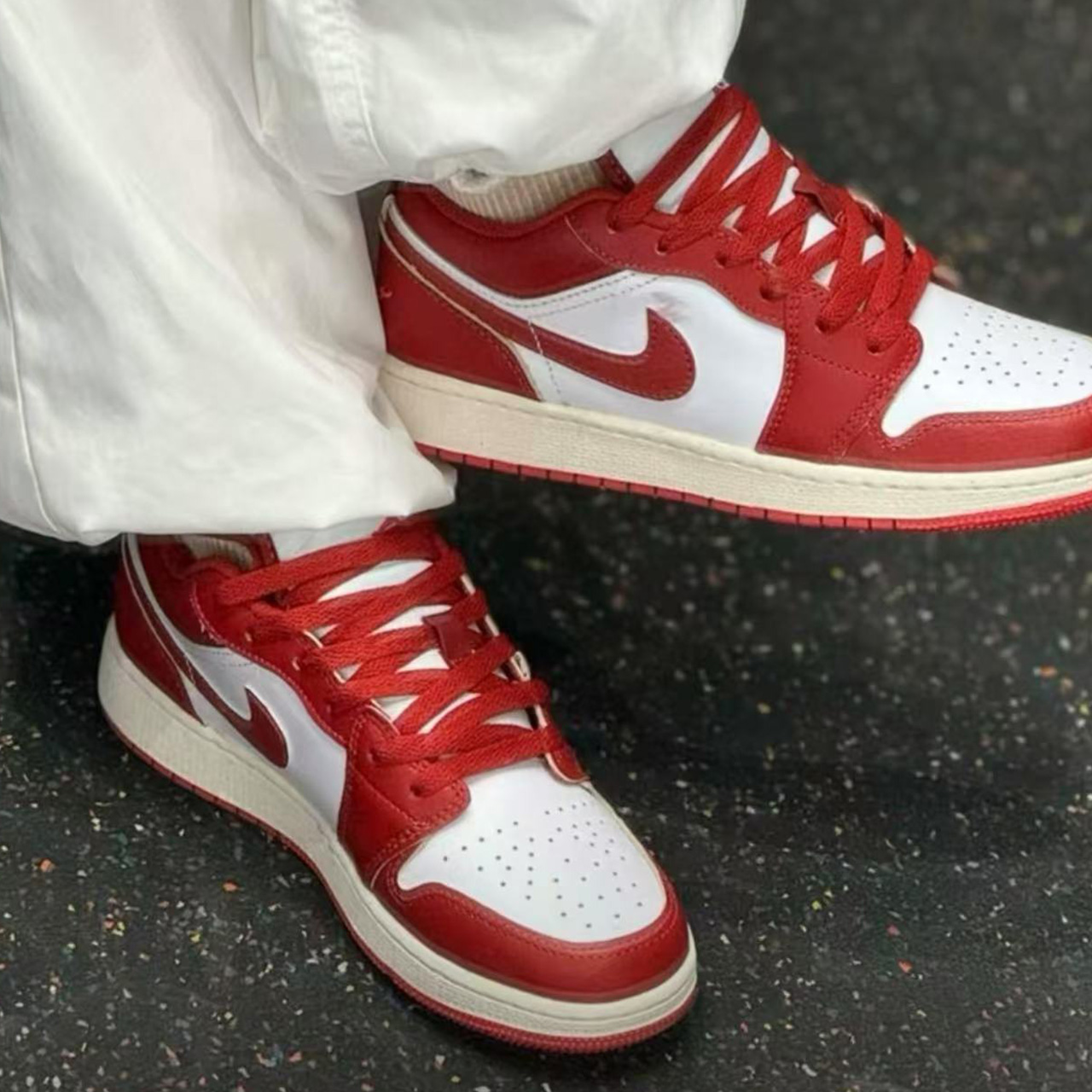 Air Jordan 1 AJ1 Low GS白红粉紫白棕粉白低帮复古篮球鞋 - 图0