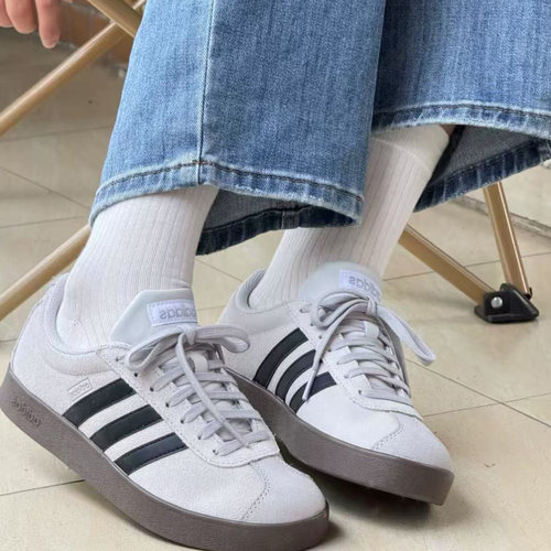 甜瓜体育adidas neo VL Court 减震防滑耐磨 低帮 板鞋 灰HQ1802 - 图0