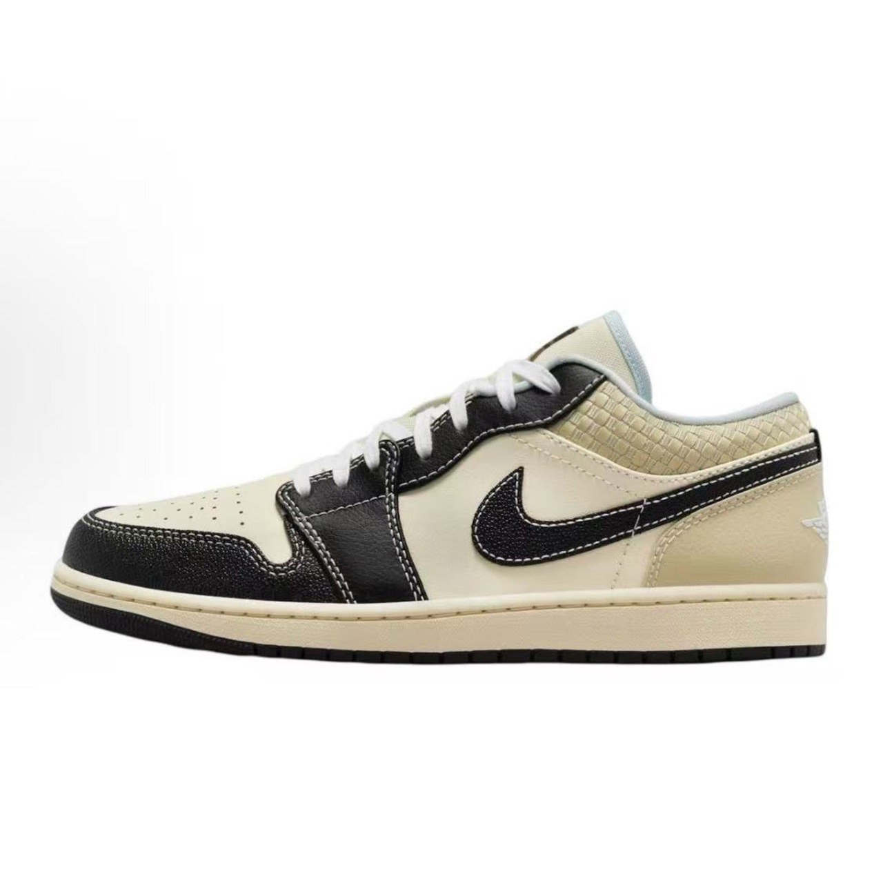 Jordan Air Jordan 1 LOW AJ1低帮复古篮球鞋男款米黑HQ3437-101 - 图3