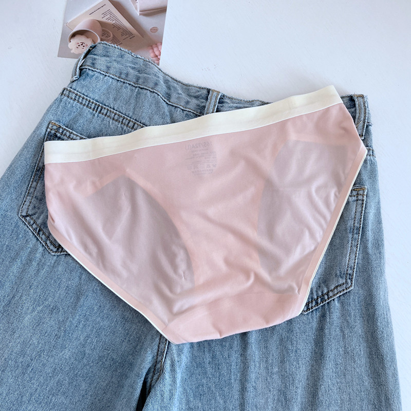 丝滑~高颜值裸感冰丝内裤女低腰运动女士三角裤薄透气短裤纯棉裆,淘宝优惠券,粉丝福利购,淘宝优惠卷