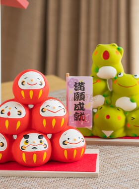 龙虎作招福青蛙创意礼品陶土
