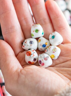 日本龙虎作幸福迷你水钻招财猫招福开运日式办公室桌面车载摆件