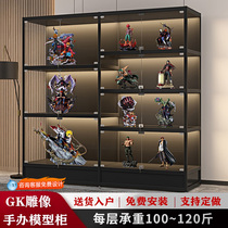 GK statue hand holding cabinet up to model cabinet Lehigh toy display case transparent glass display cabinet home dust collection