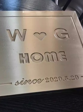 家居家饰摆件铜地砖定制雕刻logo原图加工黄铜工艺酒吧酒店铜牌