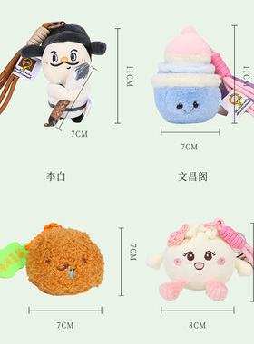 扬州文创狮子头手工毛绒包挂件