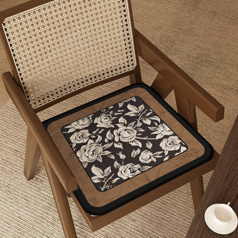 法式椅垫坐垫家用四季通用复古餐椅垫子高级感防滑办公室座椅子垫