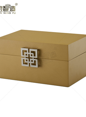 新中式风样板房间收纳盒子装饰品