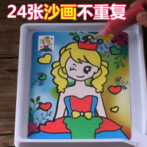 Child Sand Painting Suit Color Sand Nursery Color Sand handmade Fill Painting Puzzle Diy Toy Birthday Present