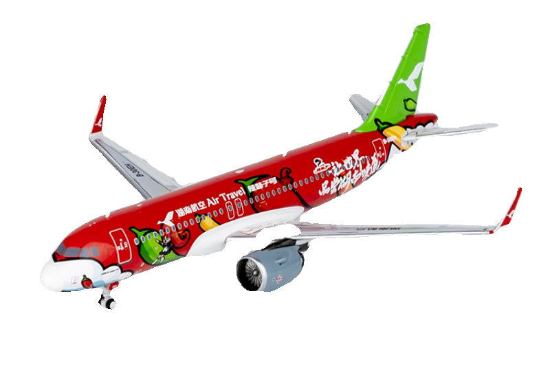 NG合金 1:400湖南航空空客A320neo B-30EH辣妹子号客机模型-图3