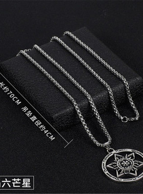 钛钢网红圆形吊坠胸前流行项链