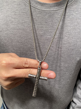 十字架项链吊坠配饰毛衣链链子