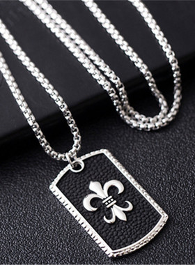 长款装饰品钛钢毛衣链挂件字母牌