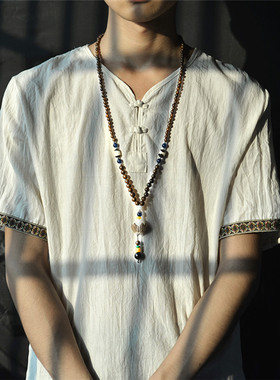 中国风男士毛衣链挂件吊坠