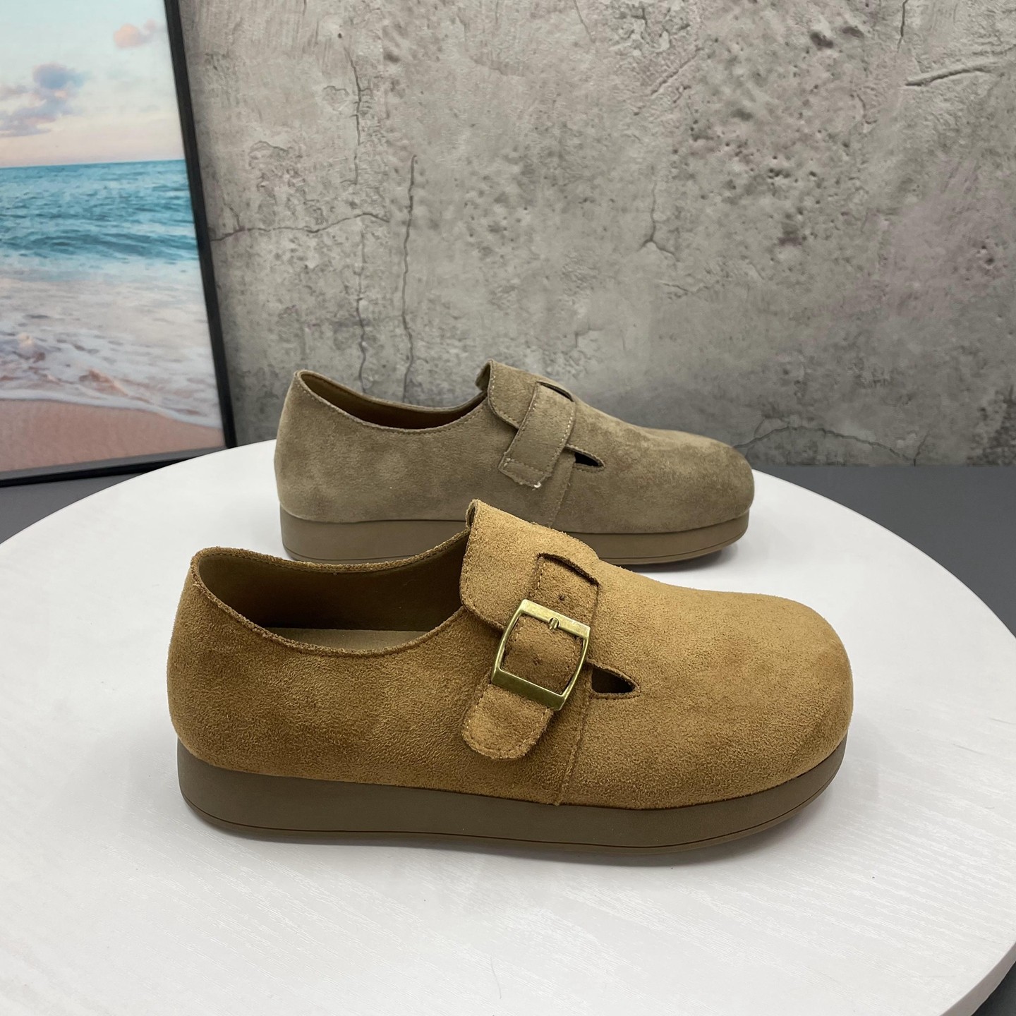 复古勃肯鞋2025撤柜断码秋季新款内增高深口的圆头套脚舒适女单鞋,淘宝优惠券,粉丝福利购,淘宝优惠卷