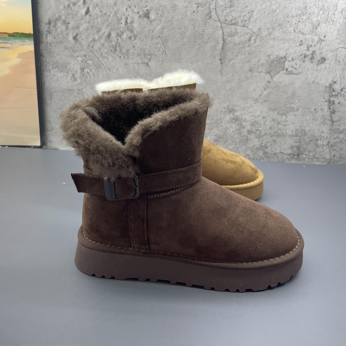 2025新款撤柜断码冬季平底防滑保暖雪地靴舒适高筒东北大棉鞋子女,淘宝优惠券,粉丝福利购,淘宝优惠卷