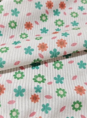 彩花薄款坑条面料做工艺品背带裤头花发圈饰品手工鞋面灯芯绒布料