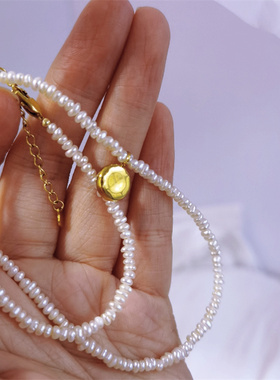 RUKL镀金珍珠女天然项链