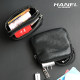Leather double zipper storage bag short wallet as waist bag