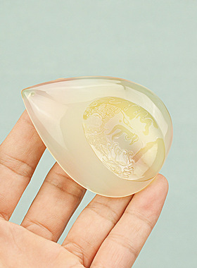 天然玛瑙浮雕阿弥陀佛毛衣链单坠