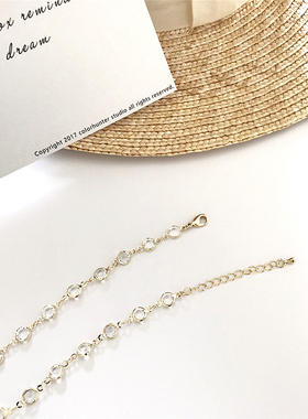 choker金属拼接细款日系锁骨链