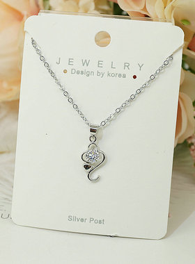 锆石小吊坠韩版项链混批义乌镶嵌