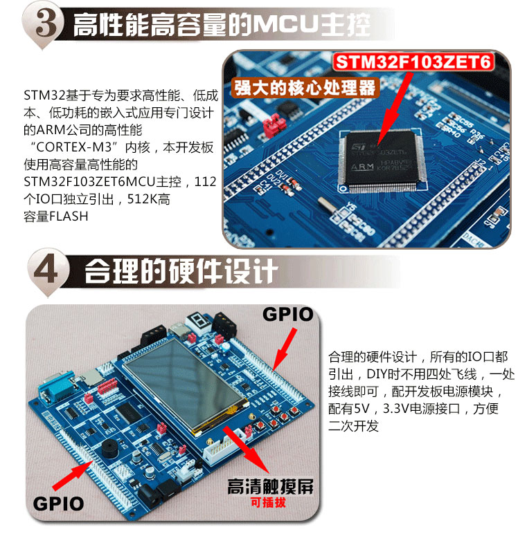 STM32开发板核心板cortex-M3STM32F103ZET6单片机嵌入式ARM学习板-图2