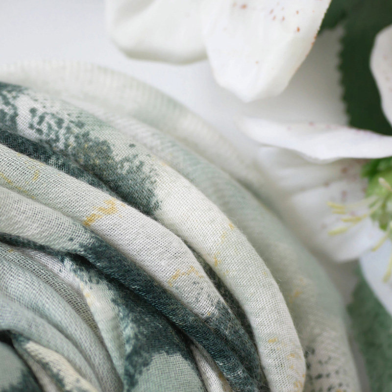 烟雨水墨 文艺范棉麻围巾女 艺术晕染百搭中国风春秋丝巾夏季披肩,淘宝优惠券,粉丝福利购,淘宝优惠卷